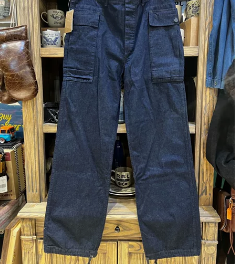 现货到店！RRL最新2023款蓝染工装裤，...