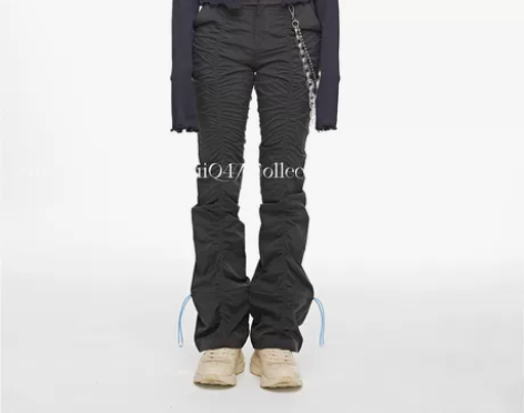 SiiQ47 【原创褶皱工装裤】腰细胯宽入...