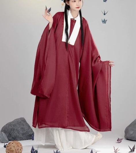 五五年 酒中仙 原创汉服女明制立领衫披风襦...