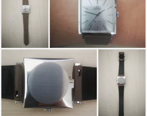 瑞士欧米茄稀缺布纹盘方表机械表古董表手表 ...