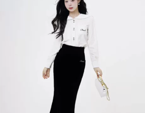 花玲太太黑色包臀裙长款M码，仅试穿不喜欢出...