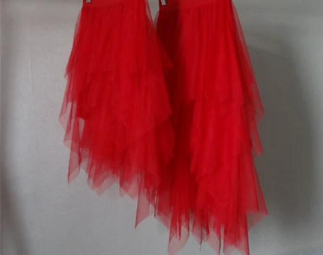 网纱半身裙女减龄韩版新款a字高腰亲子装不规...