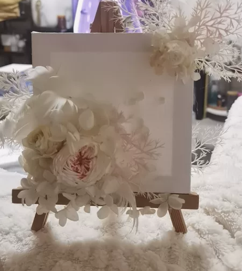 永生花画架摆件，可以自己DIY吉祥文字 感...