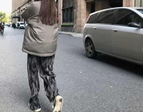 王少女的店铺 丝绒扎染裤 春秋宽松直筒休闲...