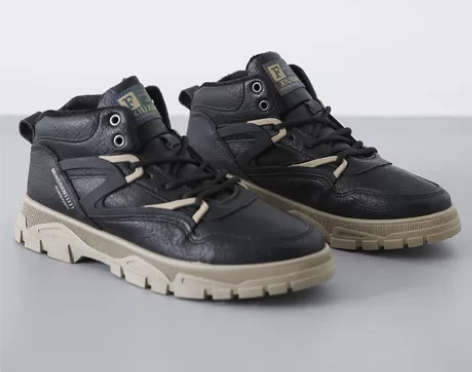 橡胶防滑大底！秋冬新款男士时尚运动加绒休闲...