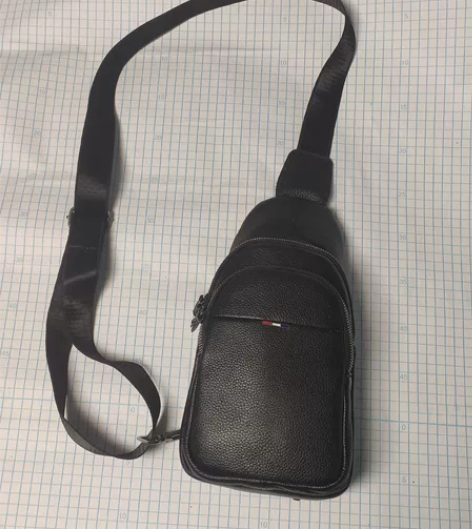 头层牛皮胸包男士斜挎包骑行包 真牛皮的外贸...