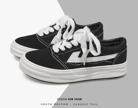 Warrior/回力女鞋厚底帆布鞋2022...