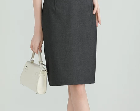 职业裙半身裙女后开叉一步裙包臀裙西装裙工装...