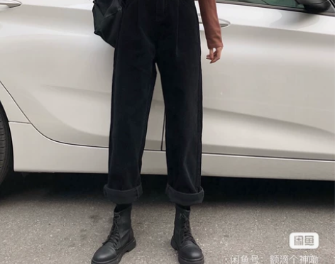 灯芯绒阔腿裤女秋冬裤子爆款休闲工装裤外穿宽...