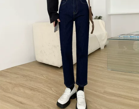 2022春夏新款牛仔裤女高腰提臀修身显瘦显...
