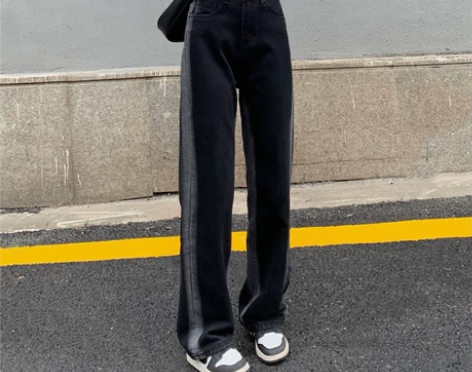 设计感小众牛仔裤夏季2022新款女高腰显瘦...