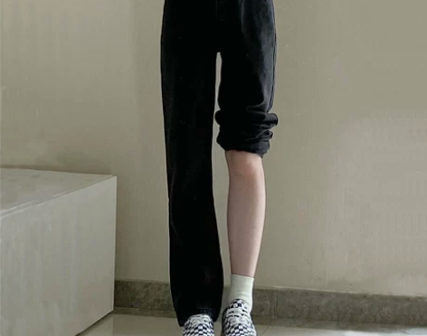 s码   黑色牛仔裤女2021秋冬加绒胖m...