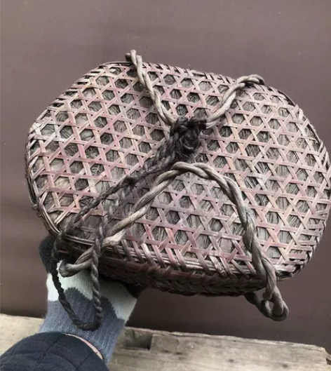 清代民国破篓子,竹编藤编收纳盒竹筐子手提包...