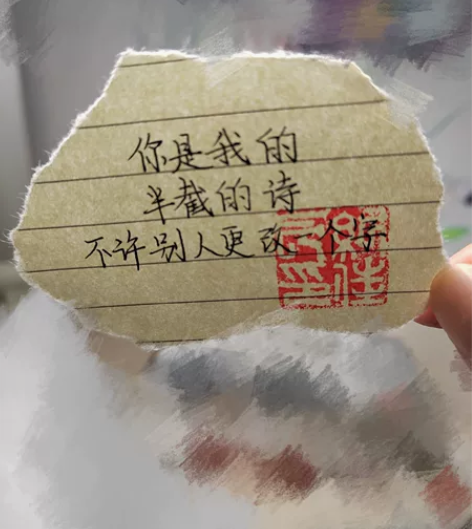 你是我的 半截的诗 不许别人更改一个字 —...