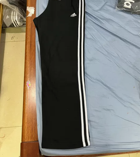 阿迪达斯男士加绒直筒裤，L，XL 货号，B...