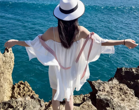 女装2017新款夏韩版显瘦裙子雪纺吊带沙滩...