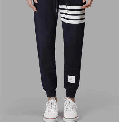 运动裤裤子经典款TB THOM 色织纯棉束...