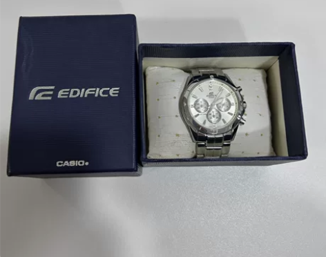 正品卡西欧优雅三眼多功能防水石英男表手表E...