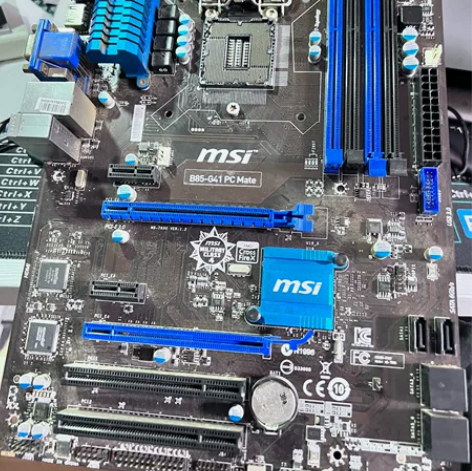 出闲置微星B85-G41主板一块 cpu针...