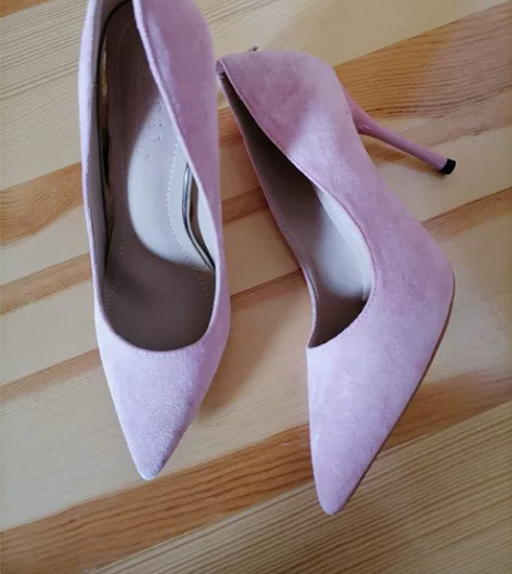 全新38码粉色尖头细高跟鞋单鞋 38码全新...