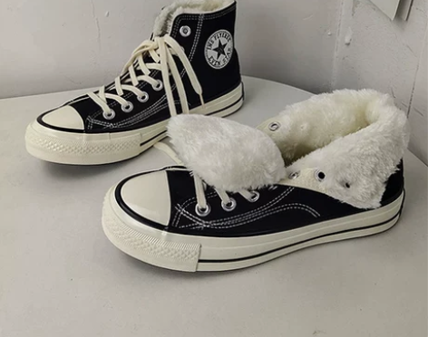 ?STAR匡威棉鞋冬季1970s女鞋高帮加...