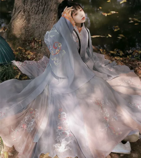 出社麟星瑶晋制汉服正品魏晋交领齐腰襦裙 S...