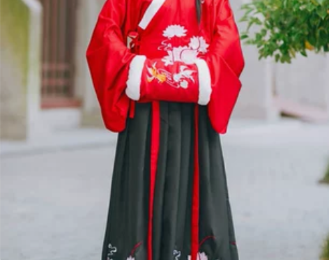 汉旭云溪客明制汉服女原创套装袄裙交领绣花琵...