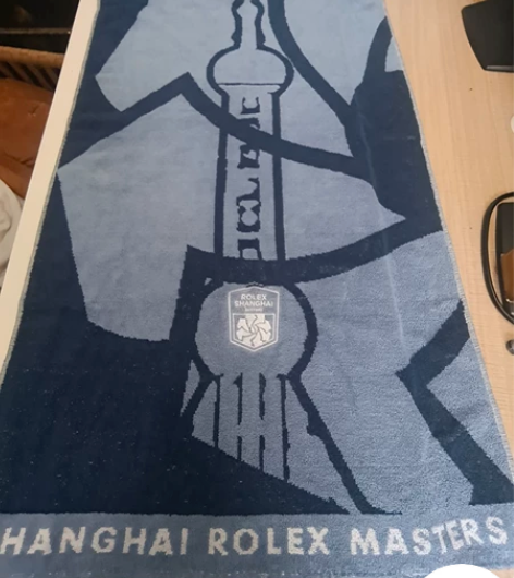 上海大师赛,网球运动巾。全棉色织提花+田岛...