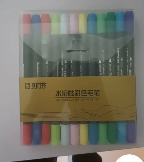 全新未使用，斯塔水溶性彩色手笔，购买于鹰王...