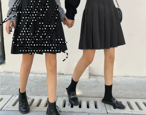 大码毛呢百褶裙中裙女胖mm百搭学院风蓬蓬裙...