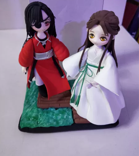 天官赐福（花城谢怜）黏土手办 纯手工制作 ...