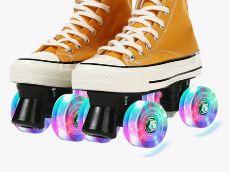 高端帆布旱冰鞋成人双排溜冰鞋成年男女四轮防...