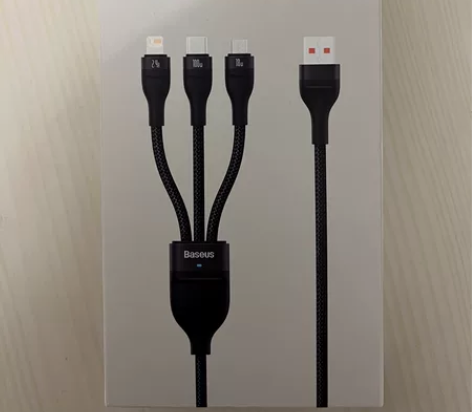 【全新未拆封】倍思数据线三合一充电线一拖三...