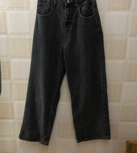 黑色宽松直筒裤牛仔裤 s码 几乎全新 40...