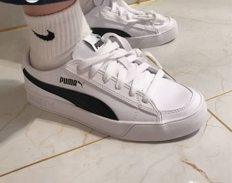 PUMA彪马SMASH帆布鞋V2代黑白休闲...