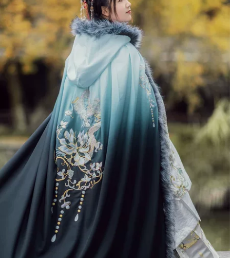 (收)如梦霓裳龙傲天原创斗篷汉服女冬季加绒...