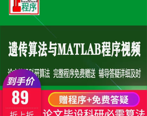 遗传算法MATLAB程序视频教程GA多目标...