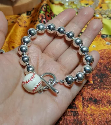 vintage 【孤品】珐琅彩棒球手链 棒...