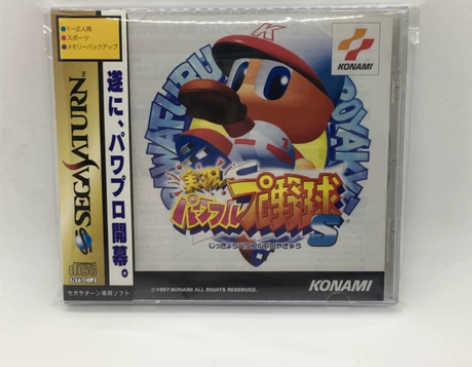 正版日版土星SS实况棒球S游戏盘箱说全带侧...