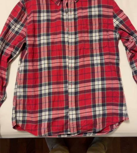 格子衬衫，尺寸170/101A，实物图有尺...