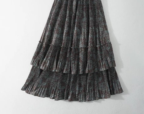 碎花蛋糕裙 田原~用品质说话~简约出层次