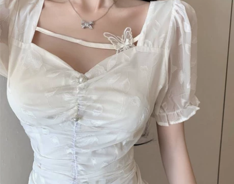 仙女裙子性感纯欲温柔风~M码，裙长85~ ...
