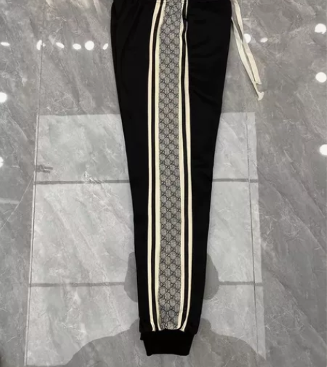 秋冬新款双侧蛇纹字母logo抽绳卫裤运动裤...