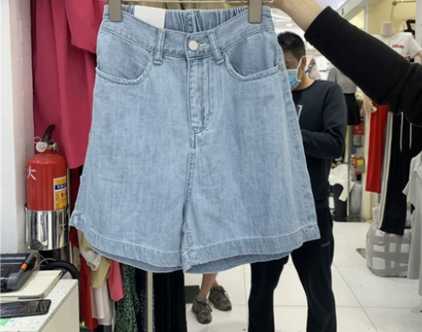 嘉琦jiaqi牛仔短裤女夏季韩版松紧腰复古...