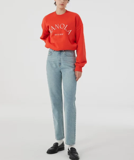 牛仔裤 牛仔裤长裤ZNE Jeans高腰舒...