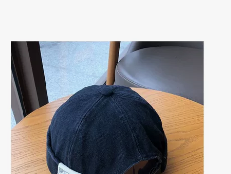 无檐瓜皮帽男日系水洗复古软顶雅痞帽子女街头...