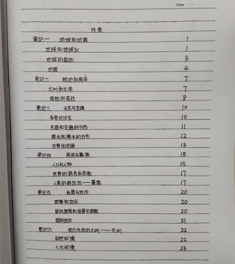 初中地理人教版复习资料! 满满的干货。喜欢...