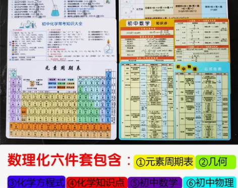 双语注音版元素周期表初高中化学元素周期表卡...