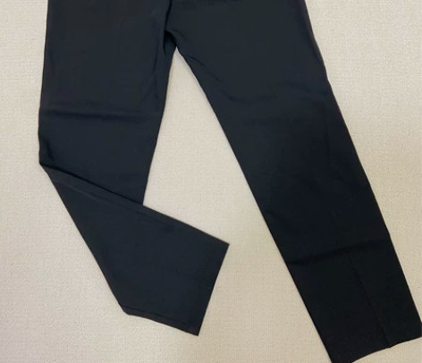 藏青色春秋微锥女裤 免烫直筒西装裤女 烟管...