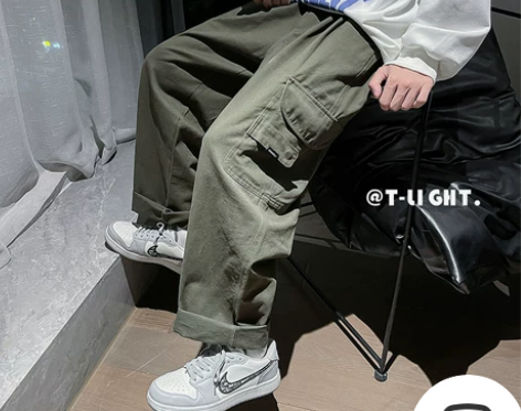 裤子工装 裤子工装裤军绿色日系citybo...